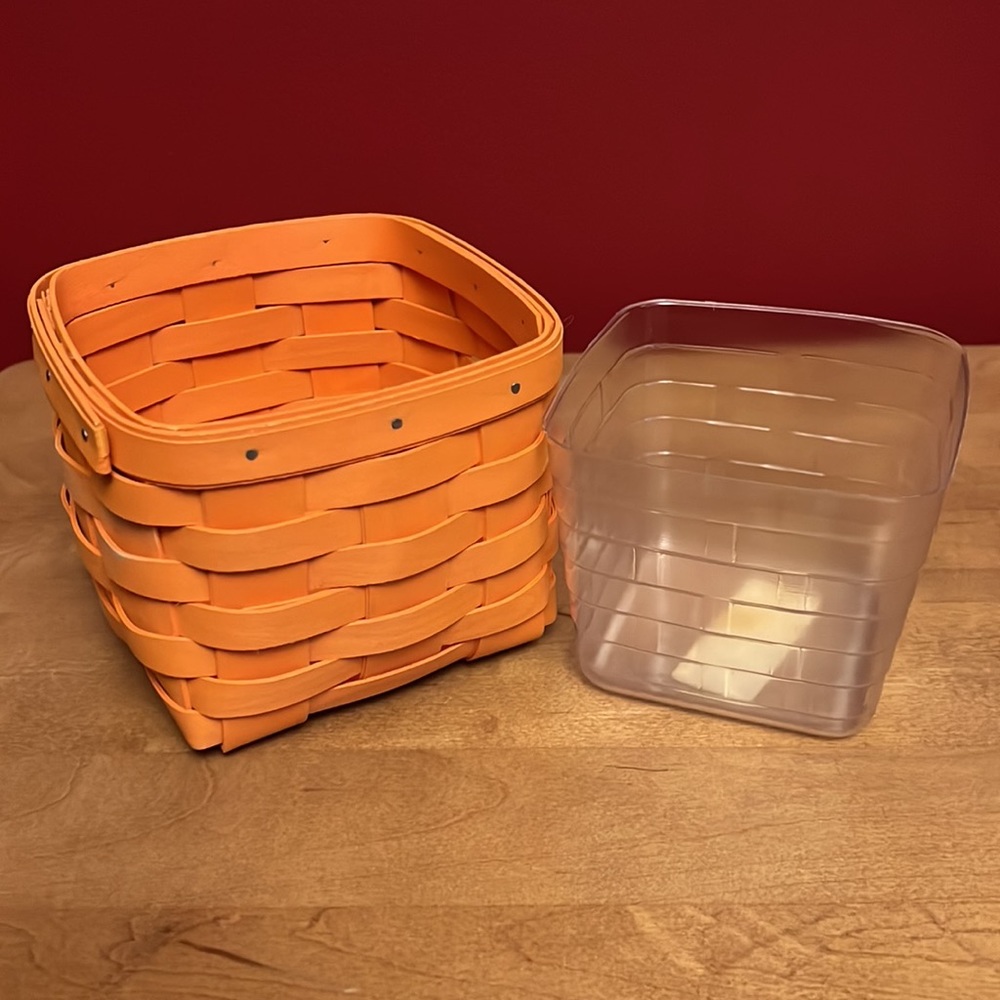 Longaberger Orange Summer Brights Teaspoon Basket - Picture 5 of 7